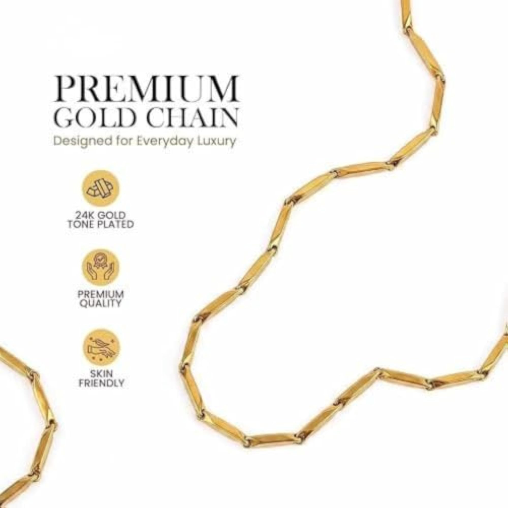 Men's Classic Golden Rice Chain Necklace